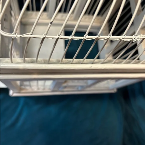 White Decorative Vintage-Style Birdcage - Picture 8 of 13